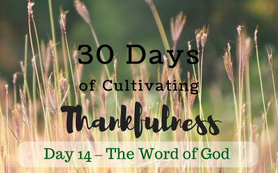 30 Days of Cultivating Thankfulness Day 14 – The Word of God