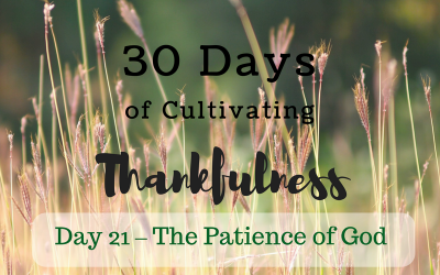 30 Days of Cultivating Thankfulness: Day 21 – The Patience of God