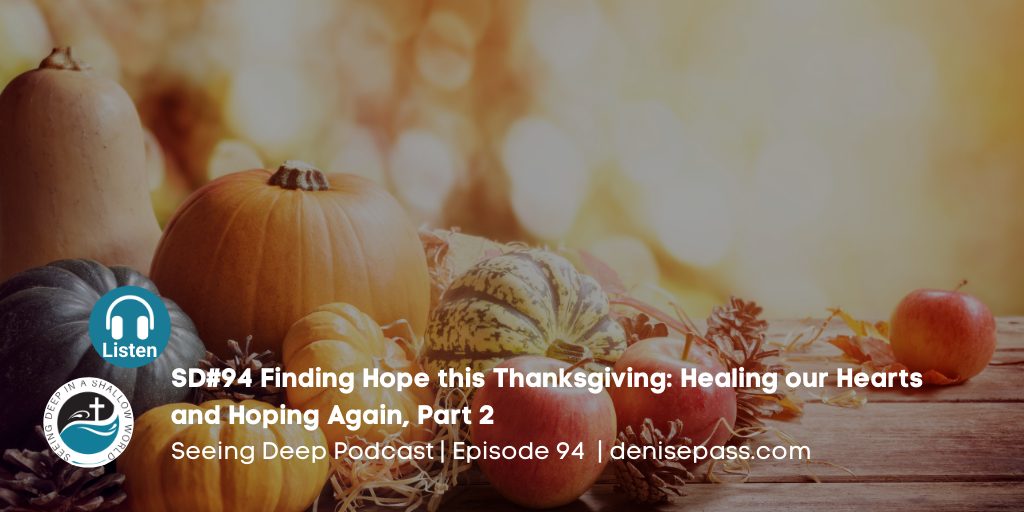 SD#94 Finding Hope this Thanksgiving: Healing our Hearts and Hoping Again, Part 2